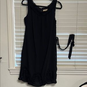 Jonathan Martin Black Ruffle Mini Dress